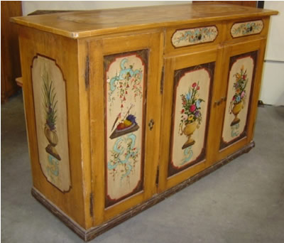 Welcome To Casa Rosina Antiques Antique Hand Painted Credenza